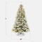 Pre-Lit Flocked Cedar Cypress Christmas Tree w/Twinkling Lights, Artificial Holiday Décor, White & Multicolored LEDs